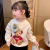 Girls' Fleece-Lined Sweater 2021 New Children's Korean Cartoon Winter Clothes Single-Layer Fleece-Lined Padded Top Girl Undershirt