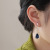 Drop-Shaped Blue Crystal Eardrops Full Diamond Fine Zircon-Embedded Earrings 925 Sterling Silver Stud Earrings Earrings