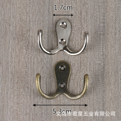 Factory Direct Sales Metal Clothes Hook Kitchen and Bathroom Hook Bathroom Towel Hook Zinc Alloy Single Hook Coat Hook behind Door