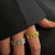 Ring Non-Fading Niche Metal Texture Ornament High-Grade Hollow Index Finger Ring Trendy Versatile Accessories Simple