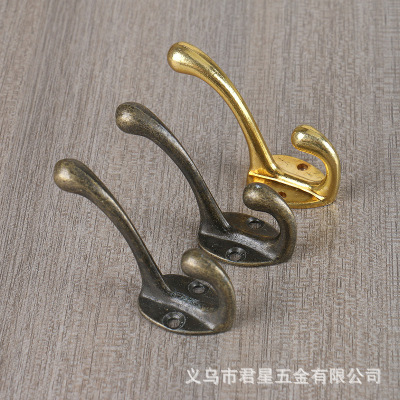 New Chinese Style Clothes Hook Metal Rear Hook Copper Cloakroom Cabinet Hook Wall Hook Single