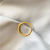 Sansheng Sanshi Solid Simple Bracelet Ring Bag 18K Golden Ancient Law Heritage Alluvial Gold Glossy Ring Rings Korean Style Couple