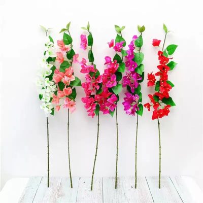 Decorative Silk Fake Flowers Bougainvillea Artificial Flower Branch For Wedding Home Decoration Arch Hotel Decor 