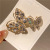 High-End Crystal Brooch Women's Cardigan Stylish Corsage Opal Wardrobe Malfunction Proof Pin Sweater Coat Clothes Decorations