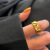 Ring Non-Fading Niche Metal Texture Ornament High-Grade Hollow Index Finger Ring Trendy Versatile Accessories Simple