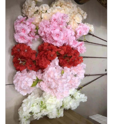 80 Colorful Cherry Blossom Artificial Flower Wedding Celebration Decoration Wholesale Home Decoration Yiwu