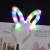 Luminous Headband Plush Rabbit Ears Barrettes 10 Lights Long-Haired Rabbit Ears Headband WeChat QR Code Scanning Stall Push Gifts
