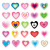 50 Pieces Valentine's Day Heart Graffiti Stickers Fresh Stickers DIY Skateboard Mobile Phone Luggage Stickers Waterproof