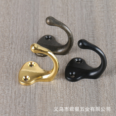 Zinc Alloy Clothes Hook Antique Coat Hook Single Hook Double Hook Kitchen and Bathroom Unlined Coat Hook