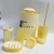 Plastic Cup Toothbrush Holder Lotion Bottle Soap Dish Trash Can Toilet Brush Bath Supplies Bathroom Set Six-Piece Set