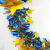 1.5m PET Christmas wired tinsel garland available in multiple colors colorful tinsel garland with star shaped sequins