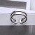 Steel Ring Three-Piece Ornament Three-in-One Fashion Simple Opening Adjustable Combination Set Simple Bracelet Ring