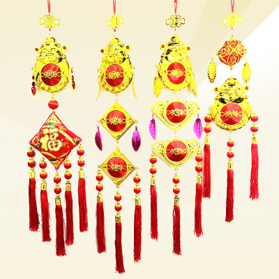 Small Red Lantern Ornaments New Year Spring Festival Lantern String Indoor Decoration Pendant Housewarming Happiness New Home Decoration