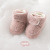 22 New Autumn and Winter Fleece-Lined Thickened Baby's Shoes Soft Bottom Non-Slip Toddler Shoes Newborn Children's Shoes and Socks Solid Color Coral Fleece