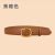 New Two-Layer Leather Ladies' Pin Buckle Belt Casual All-Match Retro Leather Belt Women's Japanese Buckle Jeans Strap