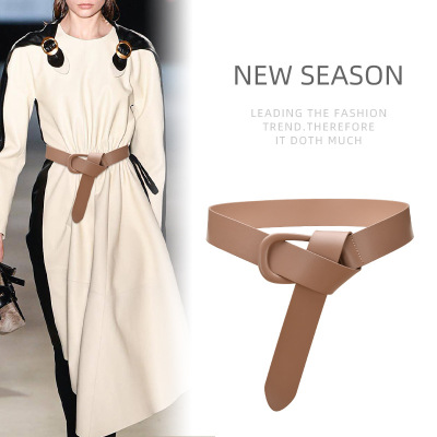 Waist Seal Wide Belt Women's Belt Fashion Decorative Girdle with Dress Closing Belt Factory Wholesale Leather Belt