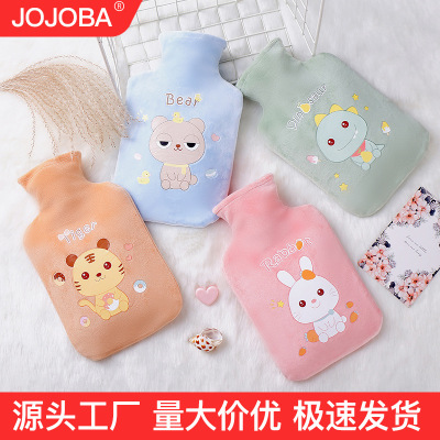 Spot Cartoon Hot Water Injection Bag Hot Compress Waist Plush Large and Small Size Hot-Water Bag Student Female Cute Hand Warmer Wholesale