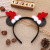 Rl524 Barrettes Mickey White Ball Christmas Head Band Bow Hat Bow White Dot Barrettes