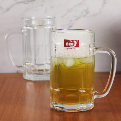 Green Apple Thickened Beer Mug Beer Steins Drink Cup Zb18 Glass 410 Wine Glass Household