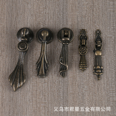 Zinc Alloy Pendant Handle Furniture Cabinet Drawer Simple Handle Antique Reproduction Furniture Hardware