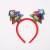 Rl542 Flip Sequined Christmas Tree Headband Gold and Colorful Snowflake Word Plate Christmas Headband Christmas Ornaments