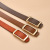 New Women's round Buckle Hollow Belt Jeans Decorative Band Waist Seal All-Match Genuine Leather Women's Smooth Buckle Belt