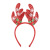 Rl483 Spun Glass Antler Hairband Christmas Red Green Hair Accessories Christmas Home Decoration Props Crafts