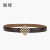 Women's Belt Genuine Leather Korean Black Casual Fashion All-Matching with Small Suit Dress Pearl Rhinestone Belt