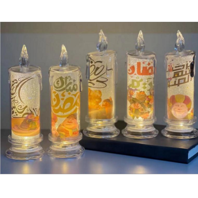 Transparent Ornaments Candles for Ramadan