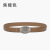 Antique Belt Oval Silver Buckle Women's Korean-Style Simple Cowhide Belt Women's Jeans with Shirt Live Delivery