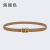 2022 New Two-Layer Cowhide Retro Belt 2.0 Letter Buckle Thin Belt Simple Fashion Lady's Pants Belt