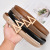 Genuine Cowhide Belt Women's Retro Triangle Buckle Pressure Line Edge Belt Women's Simple Temperament Cowhide Solid Color Decoration Women's Belt