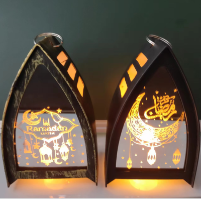 Ramadan Triangle Mirror Storm Lantern Candle Light Ambience Light