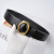 New Double-Sided Waist Seal Women's Simple All-Match Gem Inlaid Leather Belt Female Ornament with Skirt Wide Belt Women