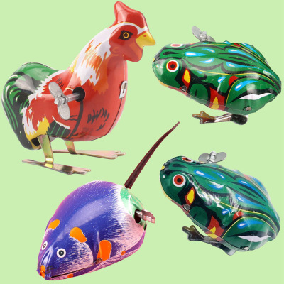 Iron Frog Nostalgic Wind-up Toy Winding Iron Frog Classic Stall Toy Wholesale Factory Direct Sales