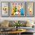2+1 Combination Jesus Painting Style Aluminum Alloy Baked Porcelain with Spot Drill Living Room Sofa Corridor Painting Mural