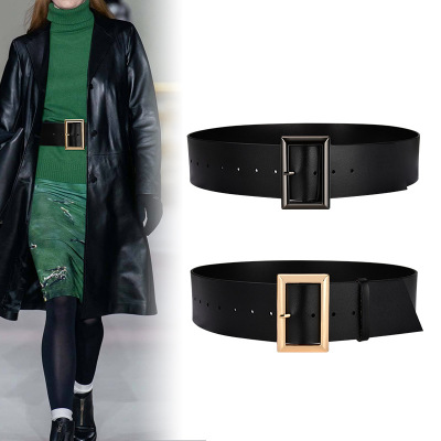 New Waist Seal with Coat Decoration Corset Wide Belt Fashion Simple European and American Style Windbreaker Wide Belt Factory Direct Sales