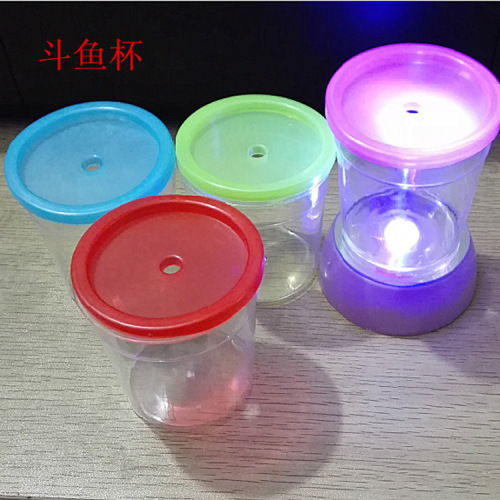 Factory Plastic Mini Fish Tank Color Cover Thickened Douyu Cup Jellyfish Cup Aquarium Fish Box Turtle Tank Transparent 