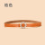 New Women's Belt Inlaid Bright Crystal Square Buckle Decorative Band All-Match Women's Leather Smooth Buckle Belt Wholesale