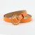 2021 New Belt Women's Leather round Buckle Versatile Cowhide Thin Belt Matching Dress Fashion Waist Seal