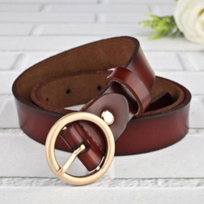 Women's Belt Fashion Decorative Pin Buckle Belt round Buckle Belt Elastic Fashion Women's All-Match Trouser Belt Widened