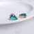 14K Gilded Inlaid Zircon Peach Heart Pendant Colorful Crystal Zirconium Love Pendant DIY Necklace Bracelet Earrings Pendant