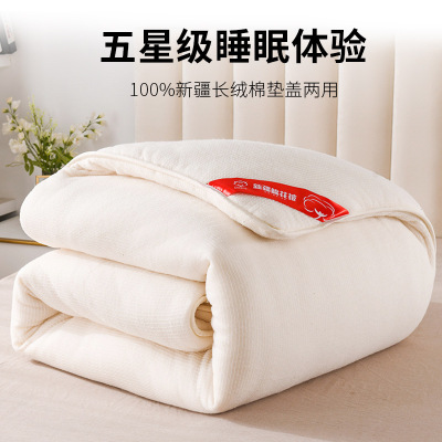 Xinjiang Cotton Quilts Quilt Inner Extra Thick Winter Quilt Warm Cotton Quilts Cotton Quilt Core Mattress Factory Wholesale