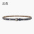 New Cowhide Women's Belt Personality Fashion Air Eye Decorative Rivets Belt Women's Fashion Dress Thin Belt Fashion