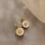 S925 Retro Temperament Design Exquisite Classic Style round Earrings Double Ring Earrings All-Match Atmosphere Earrings for Women