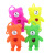 Flash Hairy Ball Luminous Bear Seven Colors Noctilucent Bunny Vent Elastic Ball Children's Toy Stall Supply