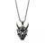 Summer Japanese Street Punk Pendant Necklace Wholesale Male Ghost Mask Halloween Day Horror Jewelry Gift