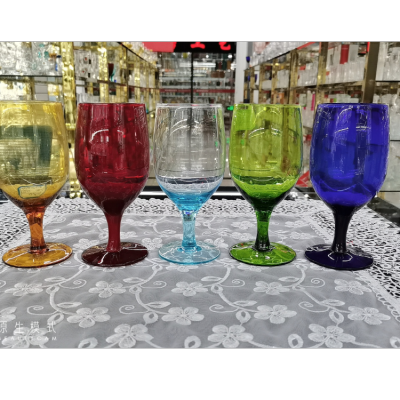 Popular Recommended 6 Natural Colors Crystal Red Wine Glass