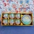 Jingdezhen Ceramic Cup Dish Coffee Set Set Foreign Trade New 6 Cups 6 Plates Color Glaze Gold Plated Coffee Set