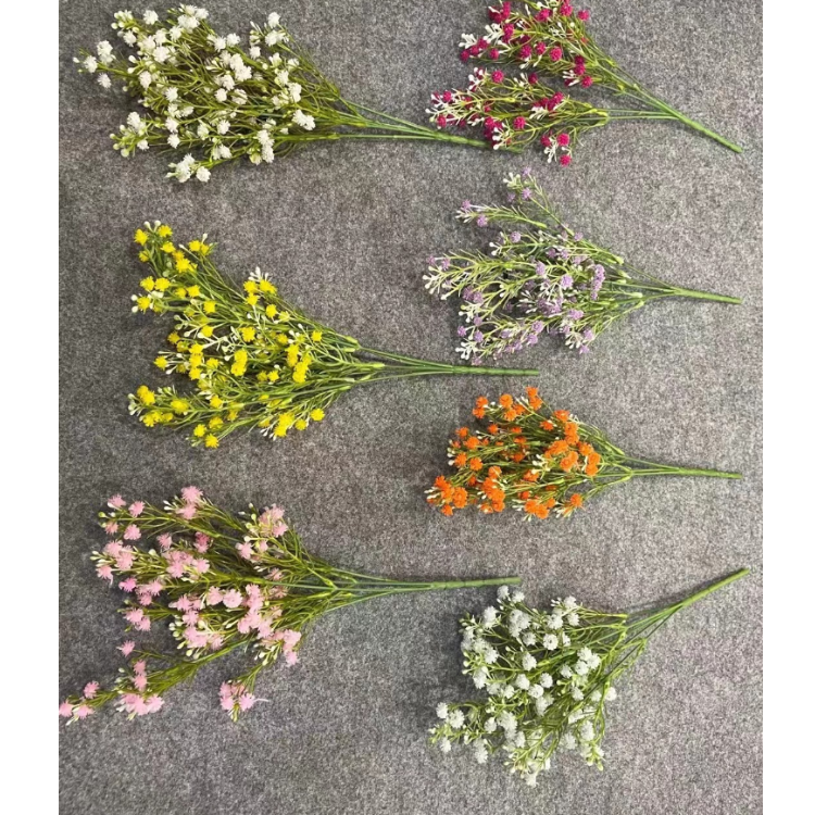 5叉满天星 仿真花塑料花 水草婚庆装饰 小把花 义乌